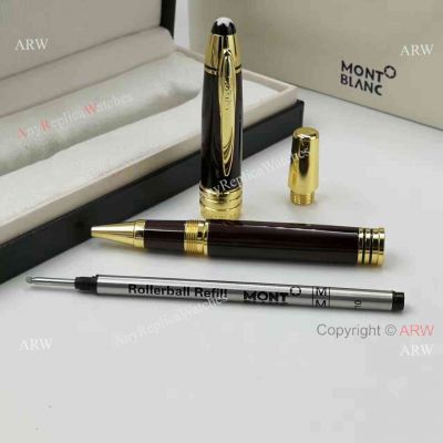 Replica Montblanc John F. Kennedy JFK Black&Gold Rollerball Pen